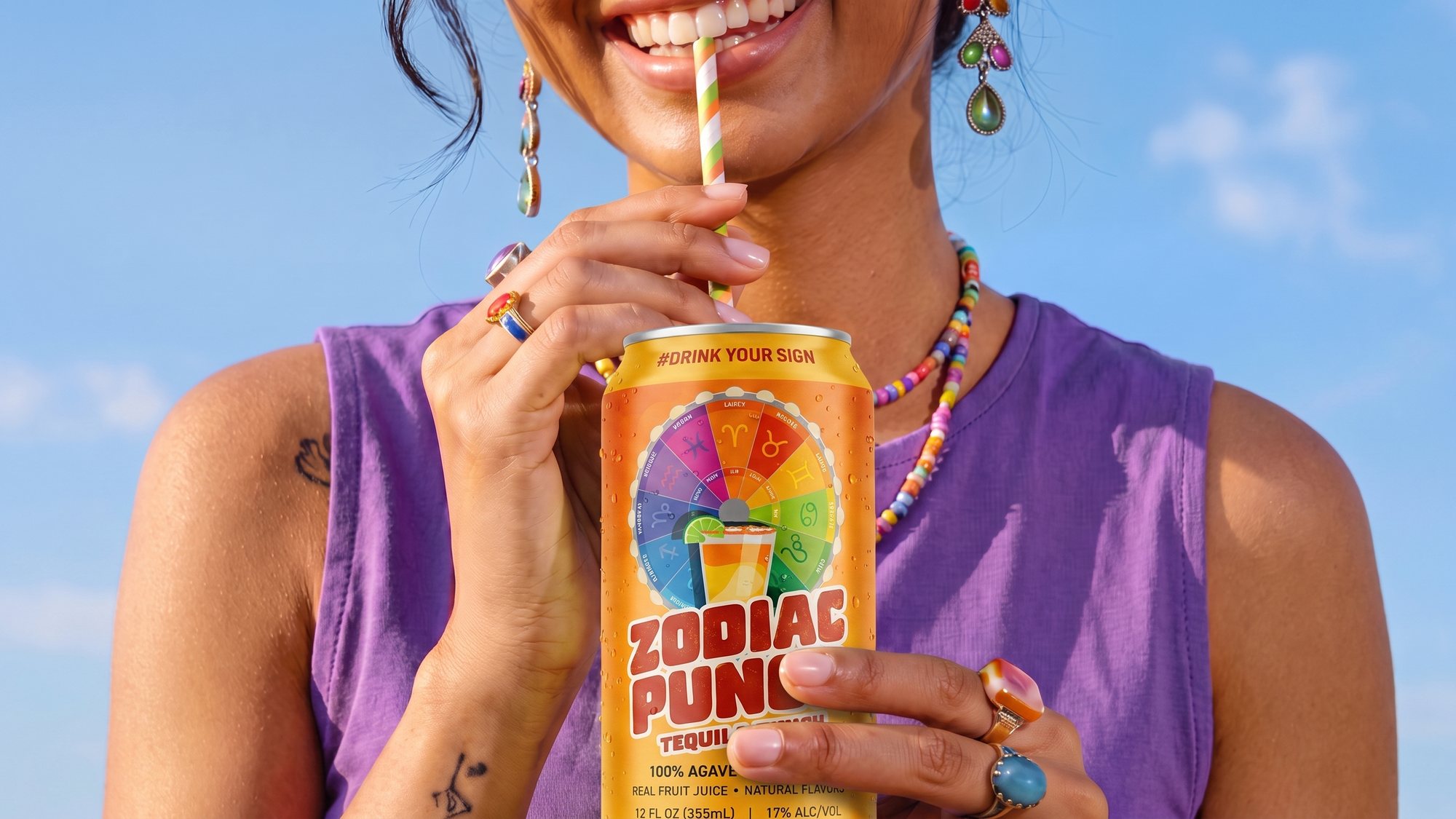 Zodiac Punch — cosmic tequila punch